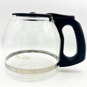 Mr. Coffee Replacement Carafe 12 Cup Clear Good Glass Coffee Pot Black Handle